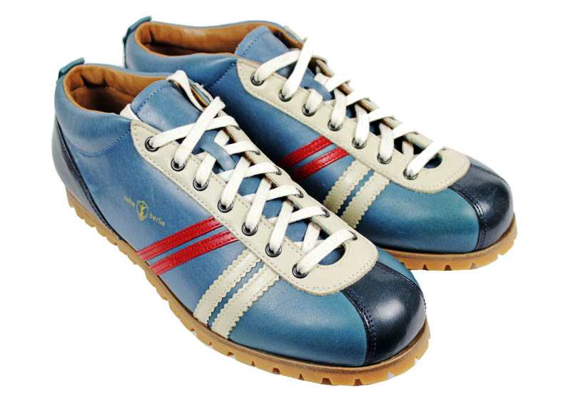 Schuhe - ZEHA Berlin -  Carl Hässner - Liga -cyan creme weiß rot blau