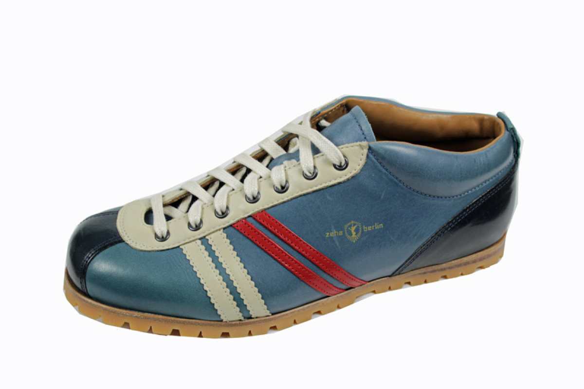 Schuhe - ZEHA Berlin -  Carl Hässner - Liga -cyan creme weiß rot blau