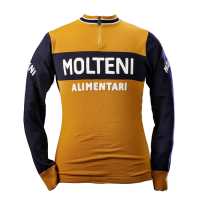 Jersey - Eddy Merckx 1974 Molteni - Long Sleeve - Magliamo (100% Merinowolle)
